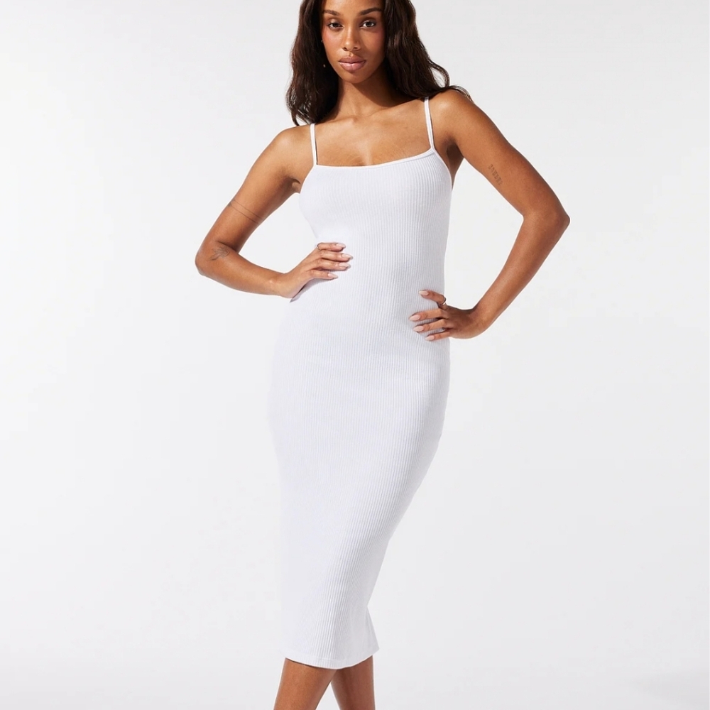 Essential Rib Midi Dress - Picture 2 of 3